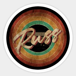 Russ Vintage Circle Art Sticker